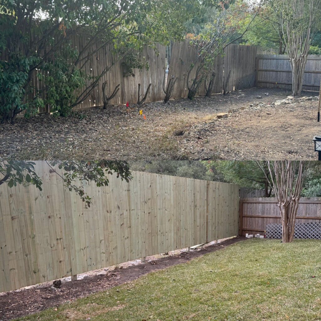 Wood Fence Installation And Grading Project in San Antonio TX 78216