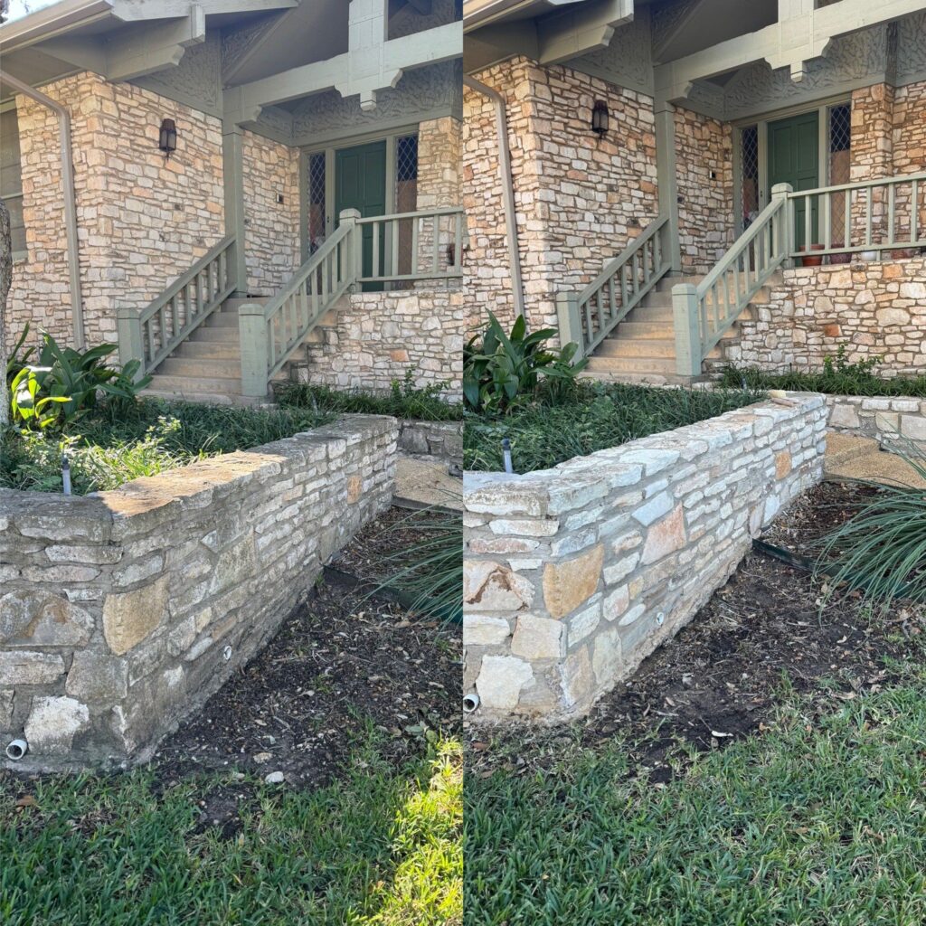 Masonry Soft Washing And Repair Project in San Antonio TX 78230