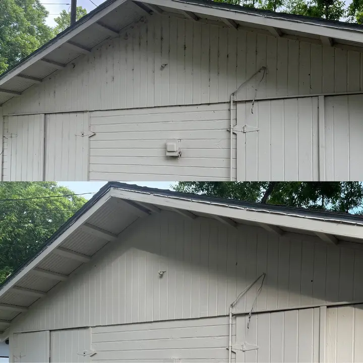 The Service Being Done Is Pressure Washing Exterior Siding To Remove Dirt And Mold Buildup